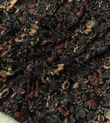 Multicolor floral printed unstitched blouse