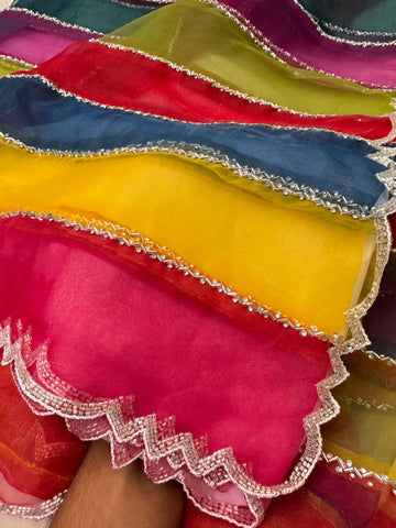 Premium multicolor tissue saree with unstitched blouse – perfect for festive and party occasions