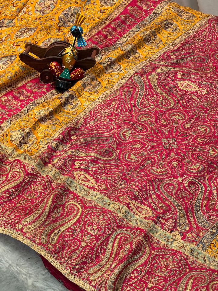 Ajrakh Heritage Silk Saree