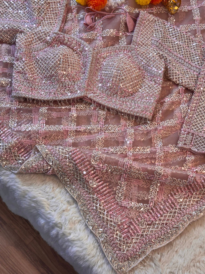 ✨ Net Saree with Heavy Readymade Blouse – Premium Designer Edit