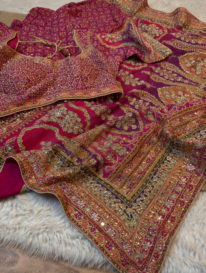 Heavy Embroidered Festive Saree with Designer Blouse
