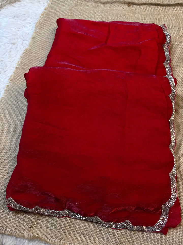 Premium Plain Fendy Silk Saree with Statement Border