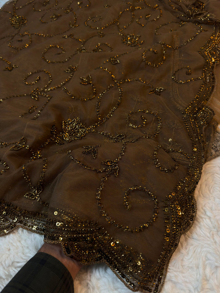 Heavy Embellished Net Saree with Sequin & Beadwork