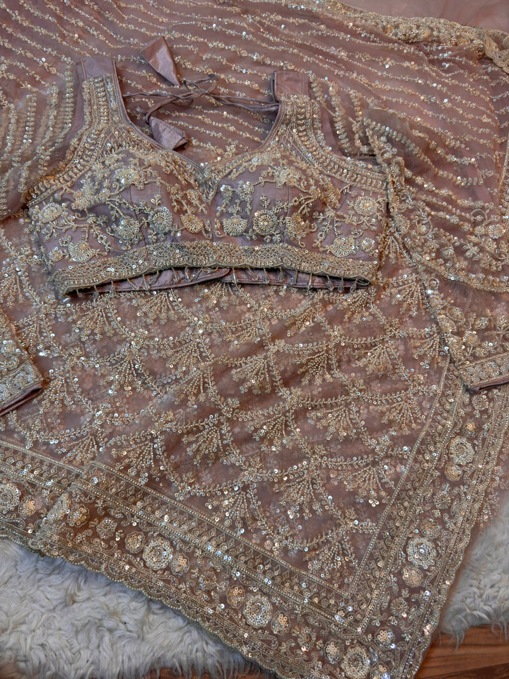 Premium Embellished Net Saree with Designer Stitched Blouse