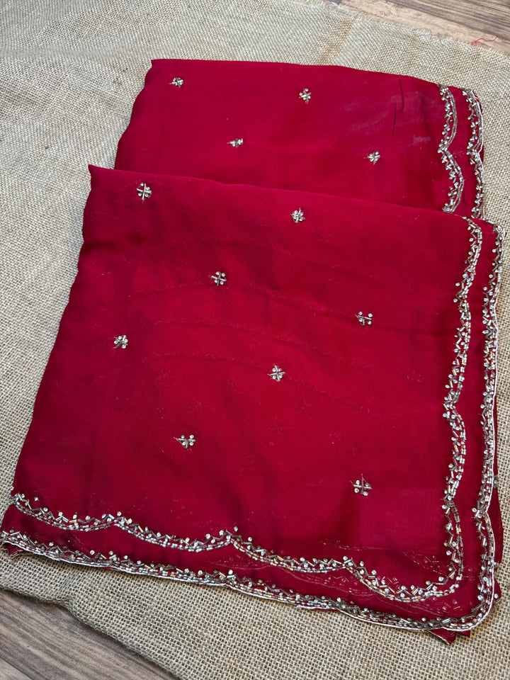 Premium Rangoli Silk Saree with Handwork Border & Butti Design