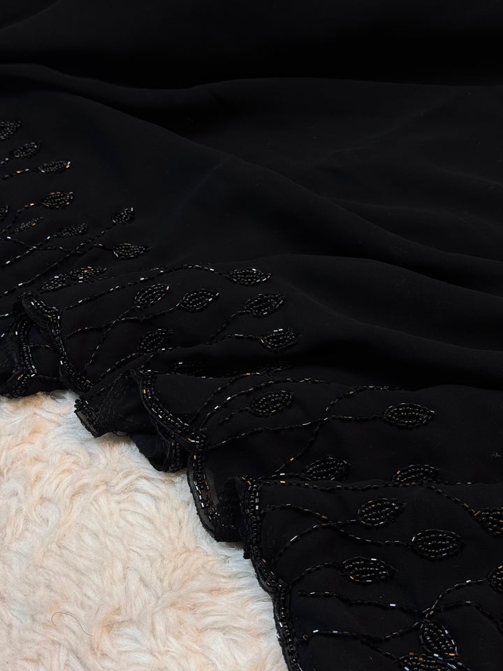 Midnight Black Handwork Saree