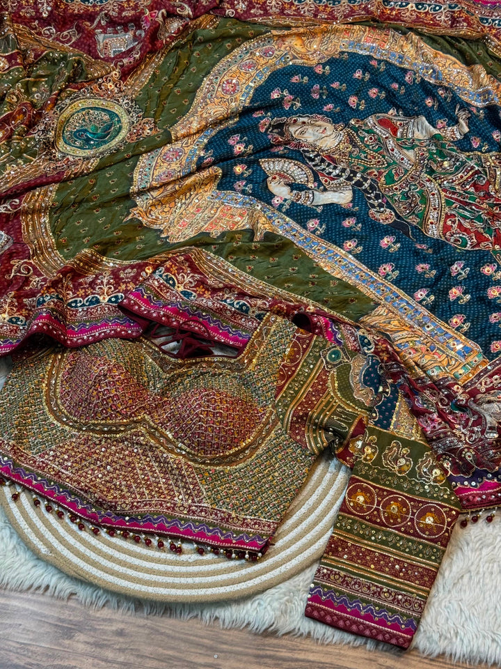 Celebrity Inspired Handcrafted Heritage Saree with Fully Stitched Designer Blouse