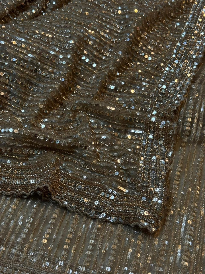 Party Wear Heavy Sequins Net Saree
