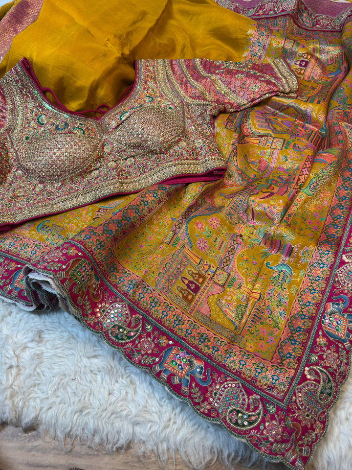 Regal Heritage Silk Saree with Designer Blouse Set