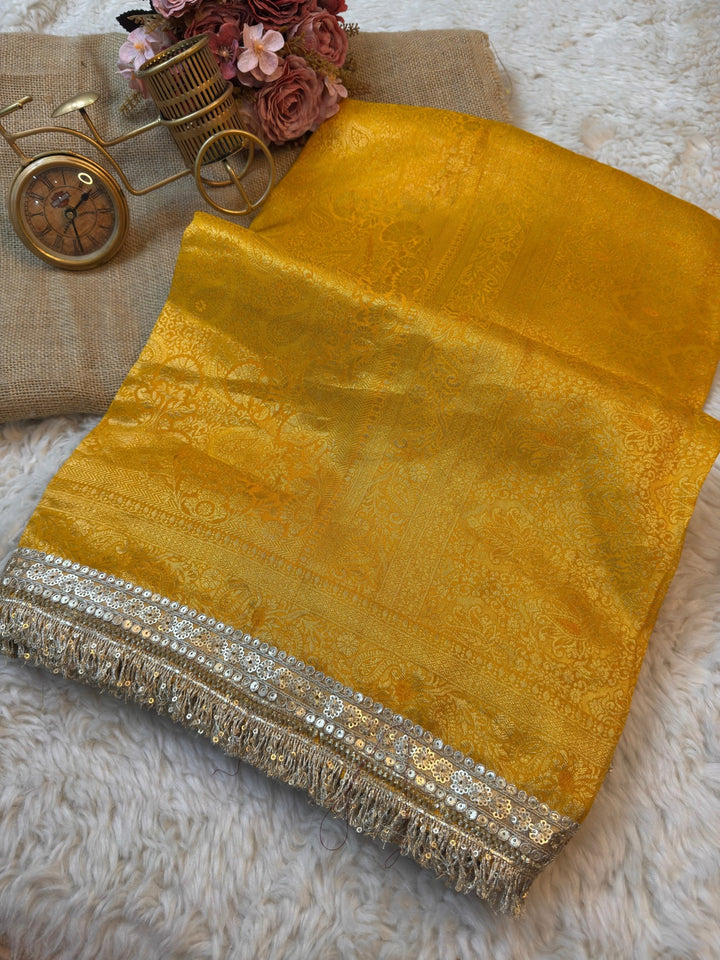 Royal Zari Woven Festive Saree with Tassel Border