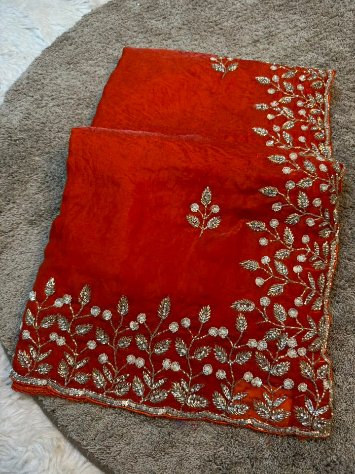 Designer Fendy Silk Saree with Luxury Embroidered Border